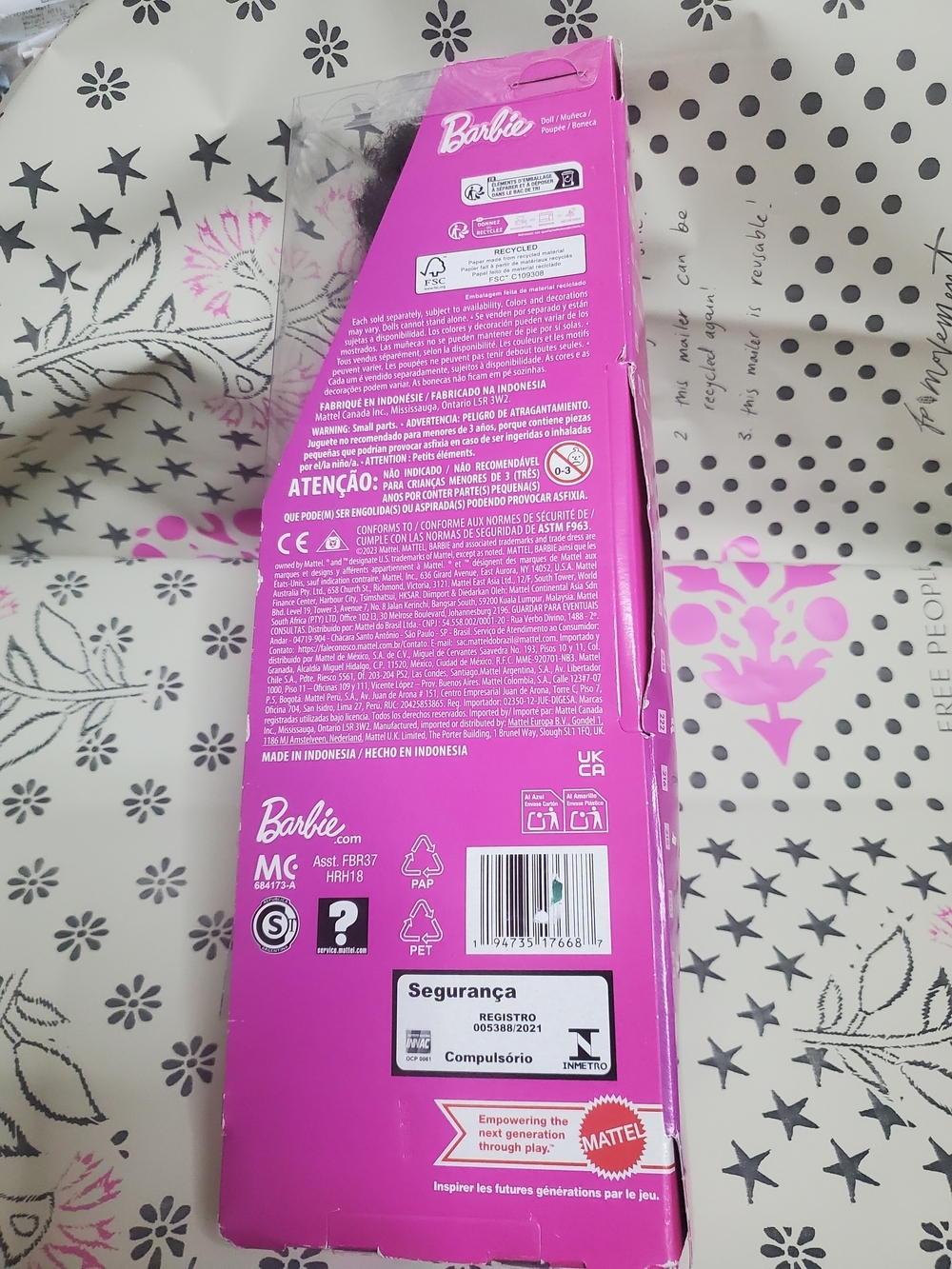 Barbie Afro Doll with Pink Glitter Outfit - Picture 6 of 7